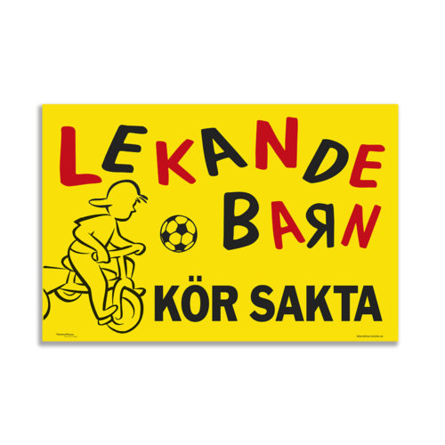 Lekande Barn Skylt