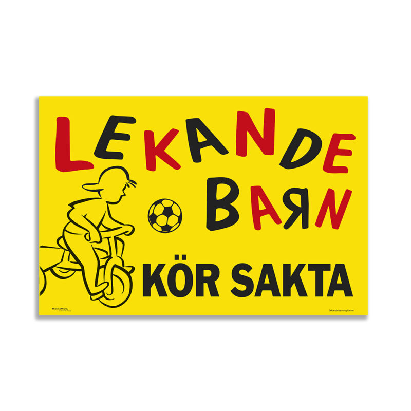 Lekande Barn Skylt